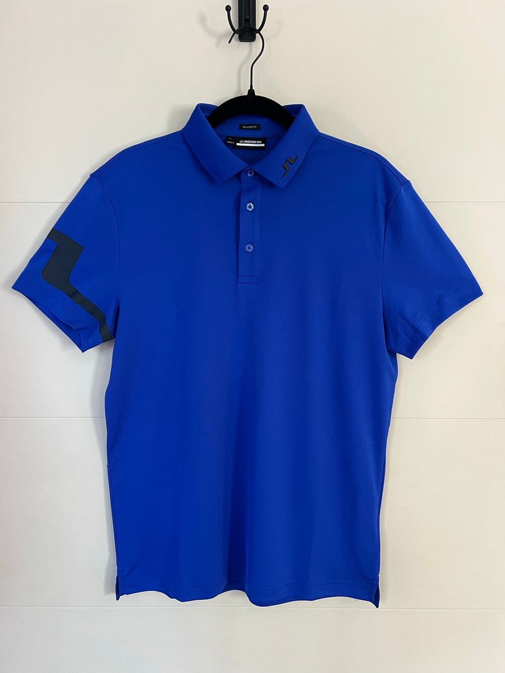J.LINDEBERG Heath Regular Fit Golf Polo Royal Blue Size M Golfcore Dadcore